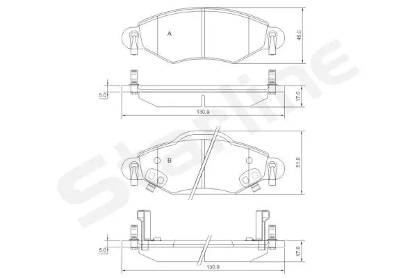 Brake Pad Set, disc brake (BD S828P)