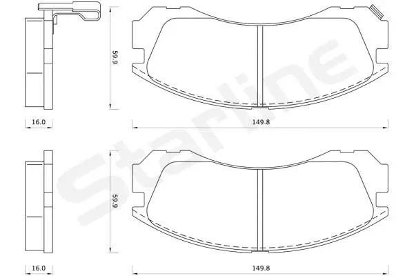 Brake Pad Set, disc brake (BD S348)