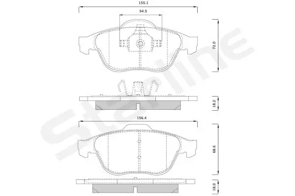 Brake Pad Set, disc brake (BD S825P)