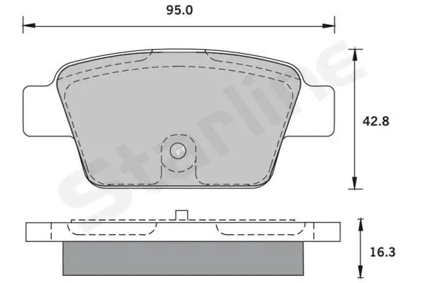 Brake Pad Set, disc brake (BD S836P)