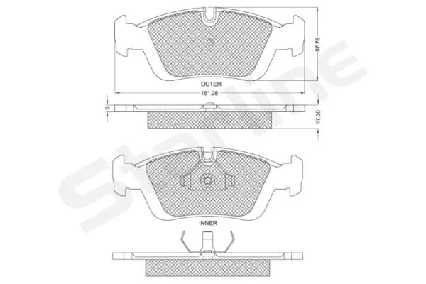 Brake Pad Set, disc brake (BD S153)