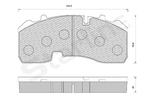 Brake Pad Set, disc brake (BD T005)