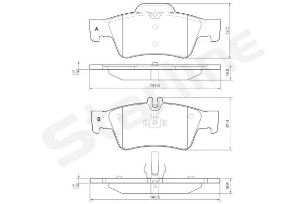 Brake Pad Set, disc brake (BD S827P)