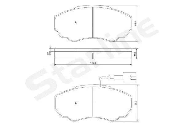 Brake Pad Set, disc brake (BD S839P)