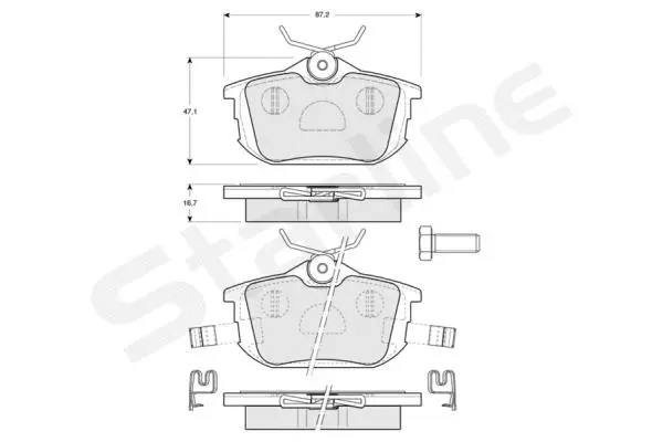 Brake Pad Set, disc brake (BD S830P)