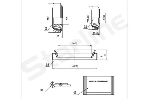 Wheel Bearing Kit (LO 01465)