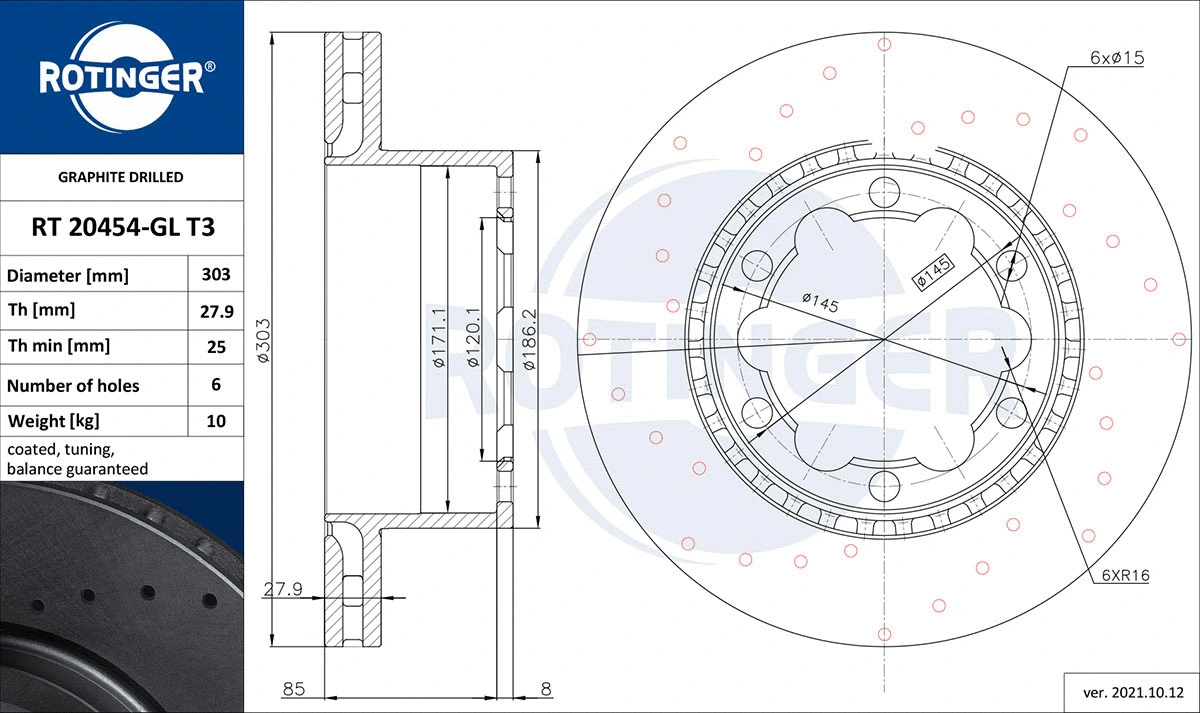 Brake Disc (RT 20454-GL T3)