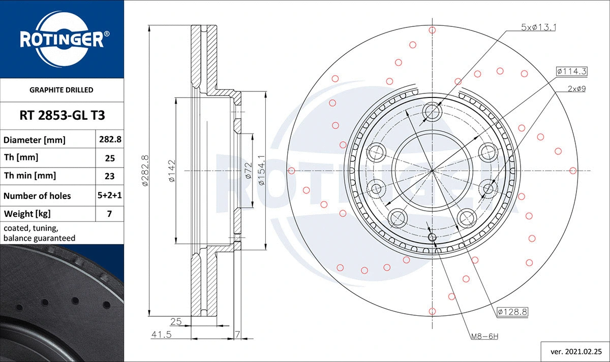 Brake Disc (RT 2853-GL T3)
