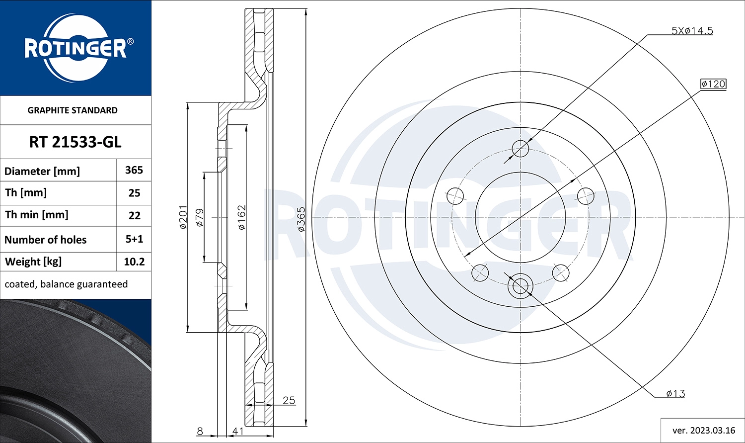 Brake Disc (RT 21533-GL)