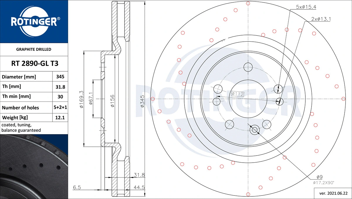 Brake Disc (RT 2890-GL T3)