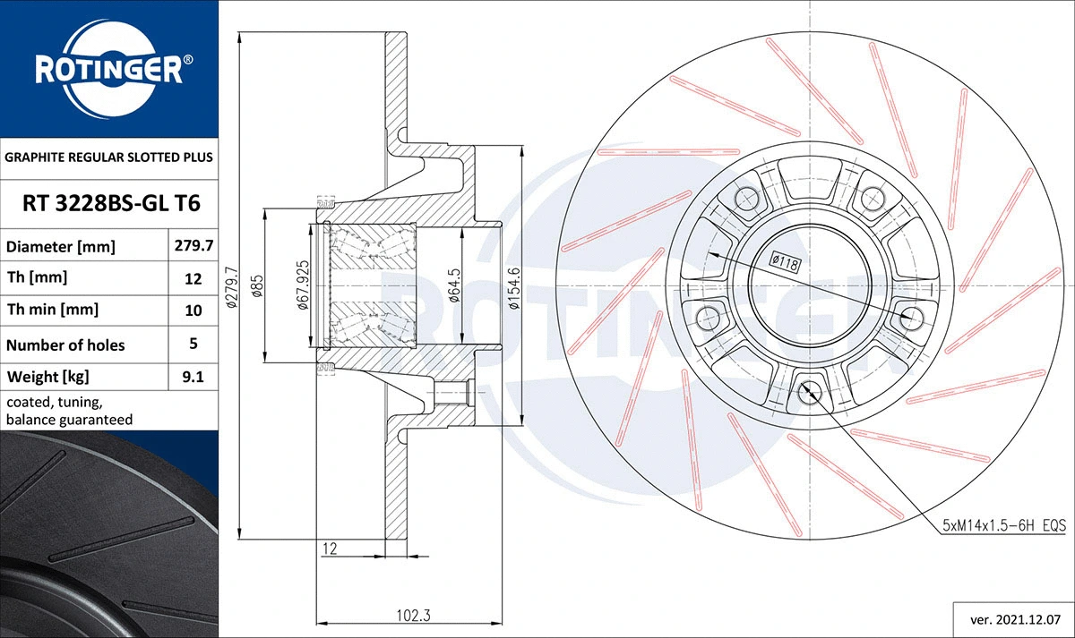 Brake Disc (RT 3228BS-GL T6)
