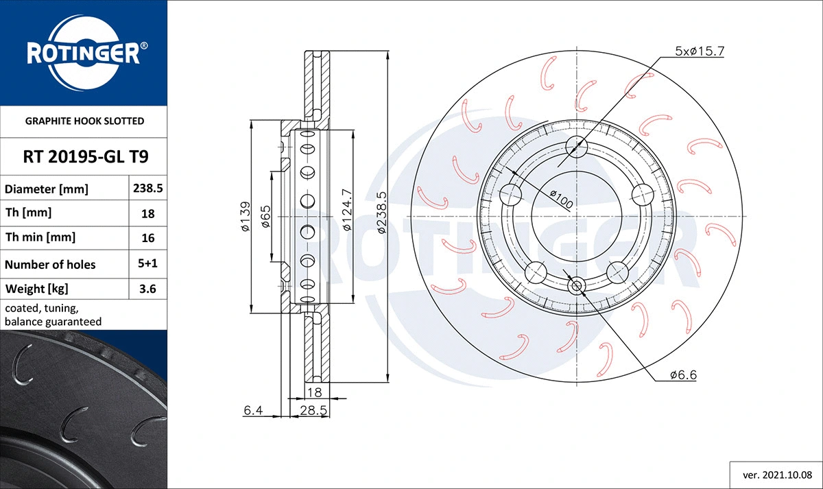 Brake Disc (RT 20195-GL T9)