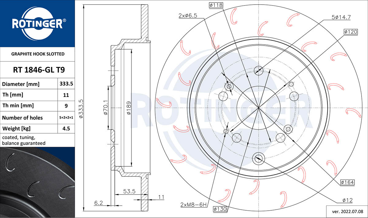 Brake Disc (RT 1846-GL T9)