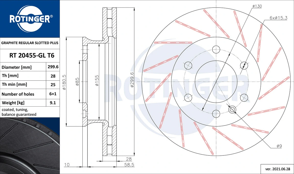 Brake Disc (RT 20455-GL T6)