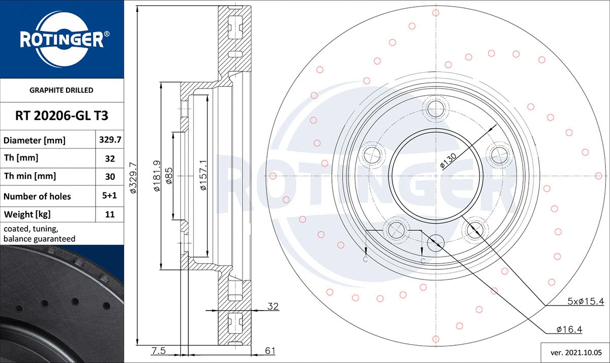 Brake Disc (RT 20206-GL T3)