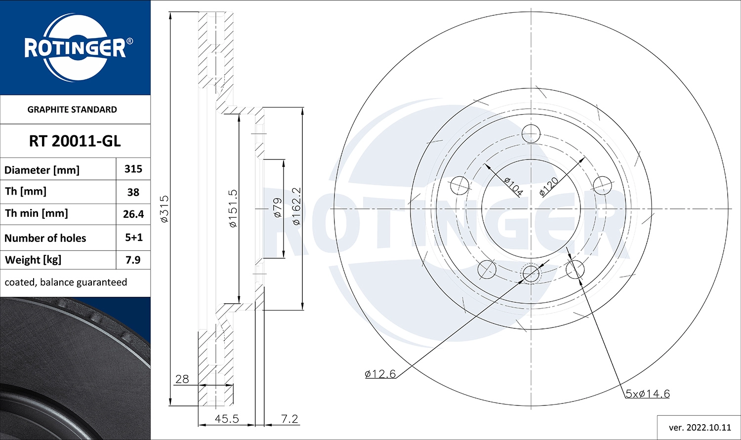 Brake Disc (RT 20011-GL)