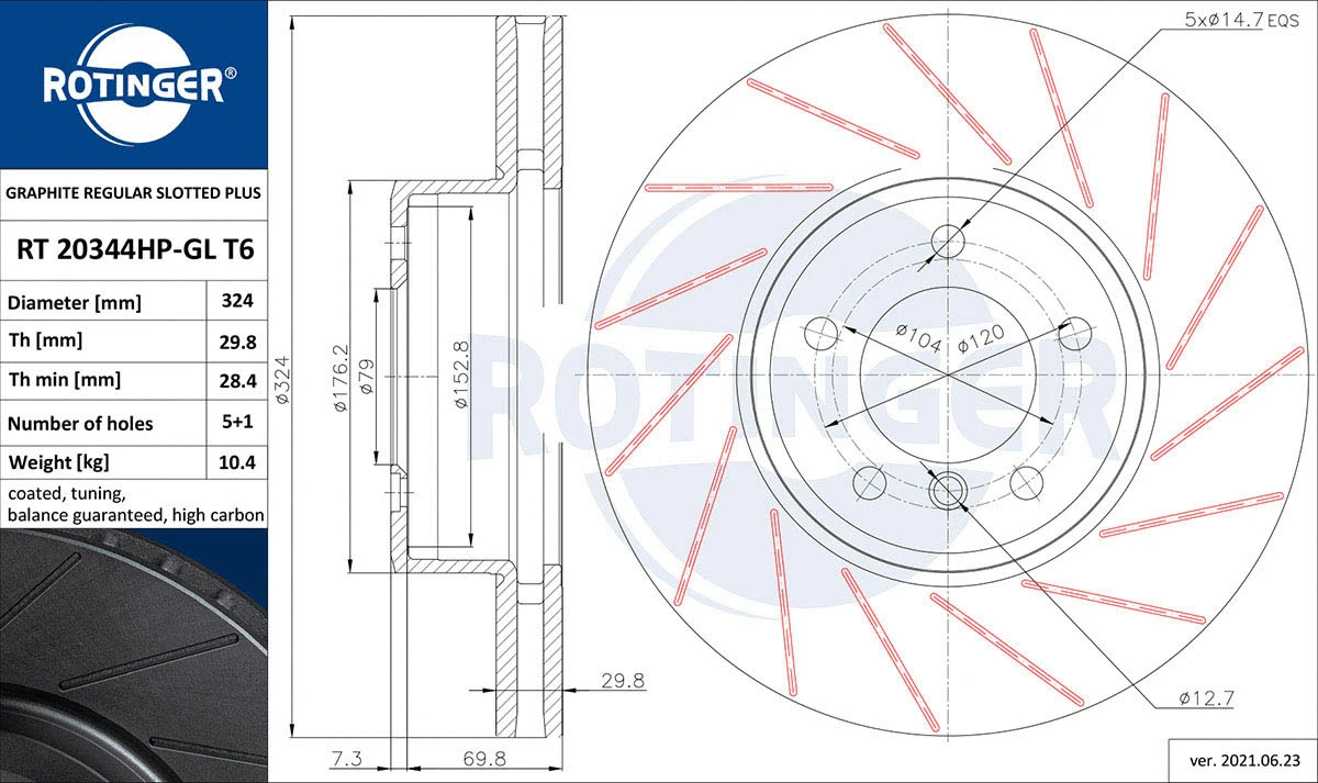 Brake Disc (RT 20344HP-GL T6)