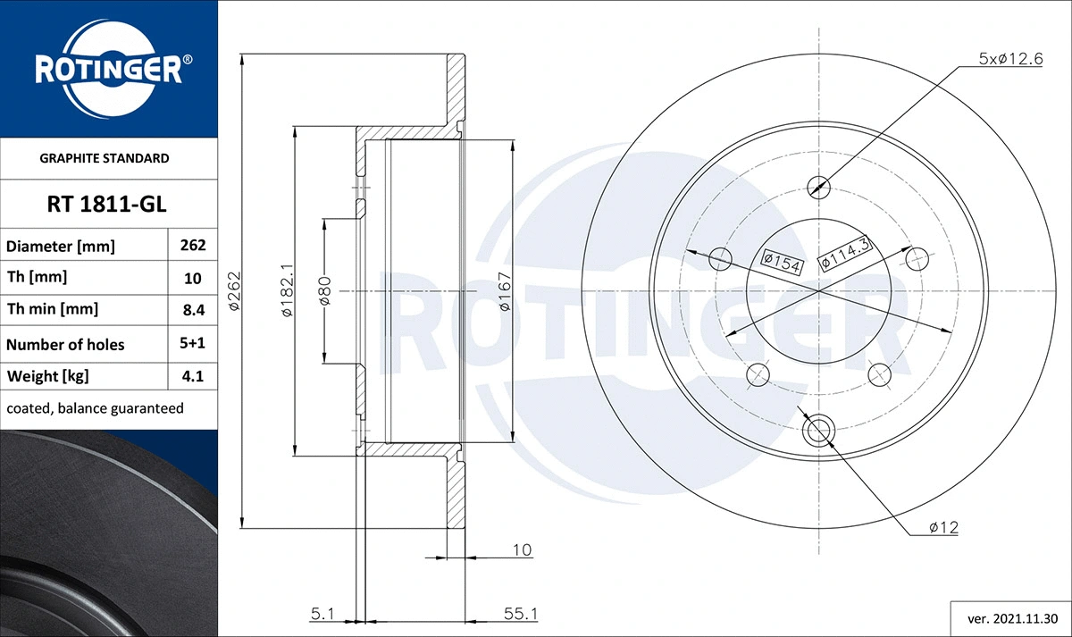Brake Disc (RT 1811-GL)