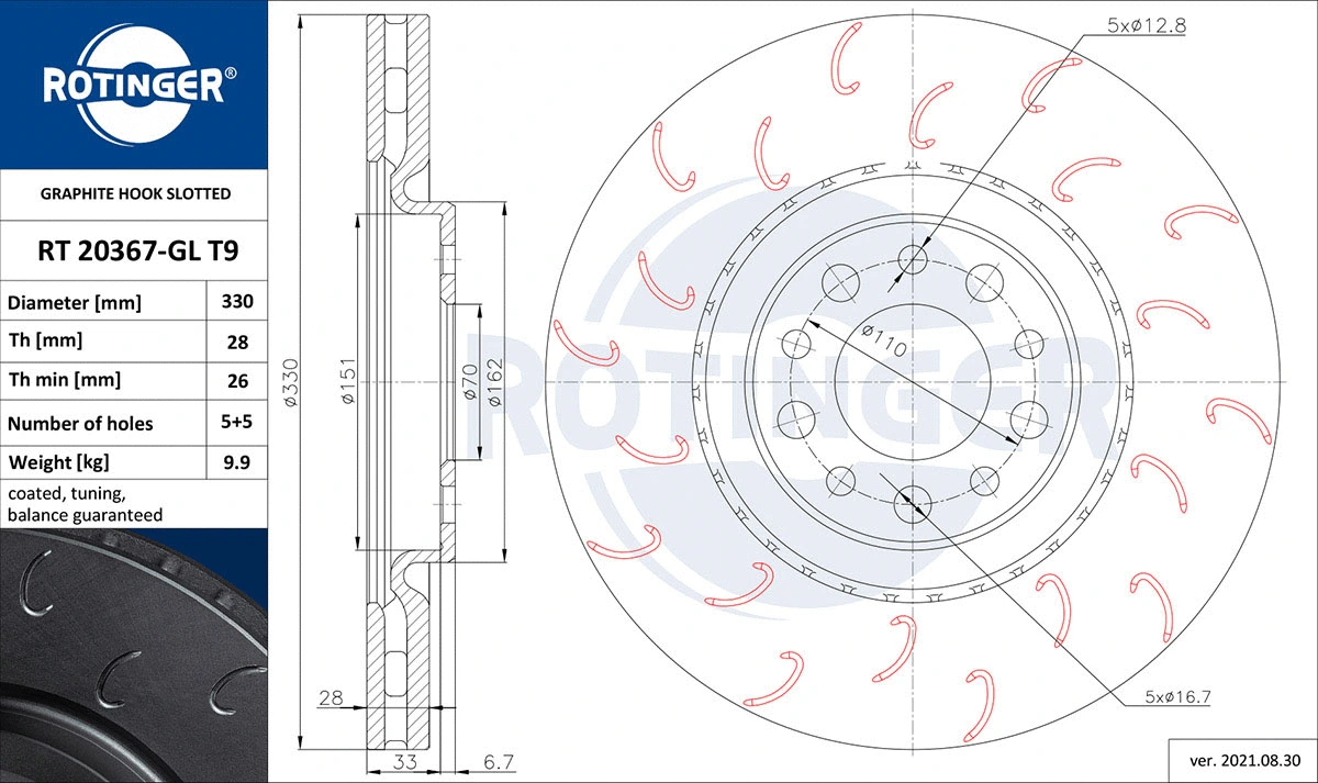 Brake Disc (RT 20367-GL T9)