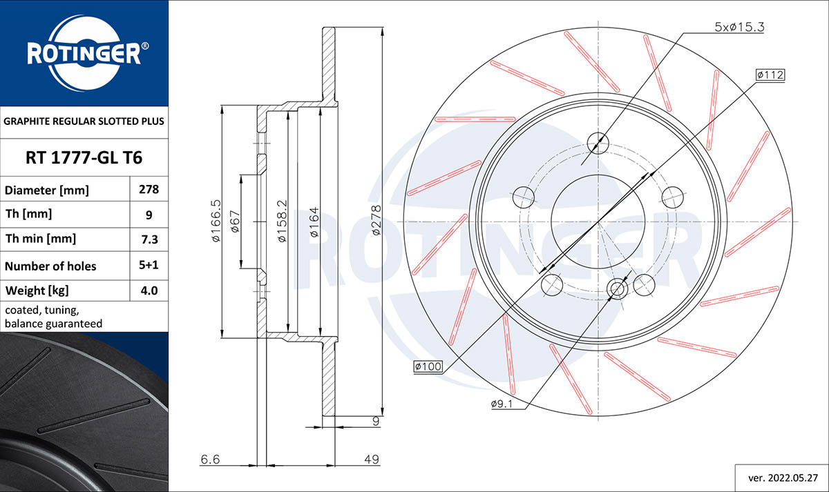 Brake Disc (RT 1777-GL T6)
