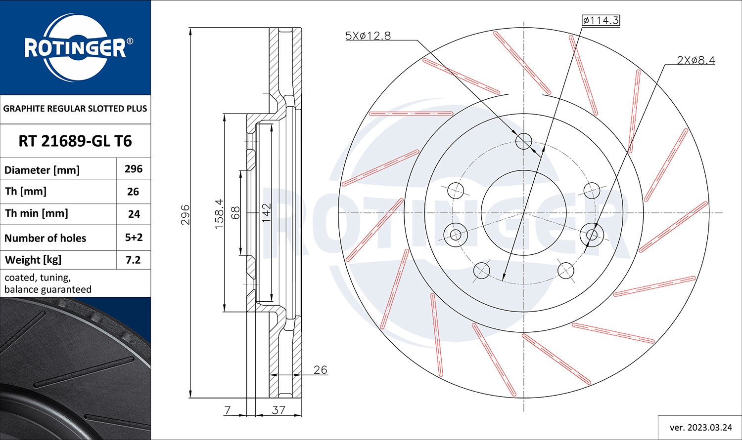 Brake Disc (RT 21689-GL T6)