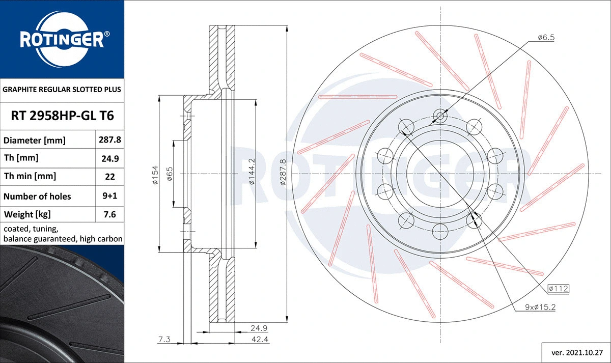 Brake Disc (RT 2958HP-GL T6)