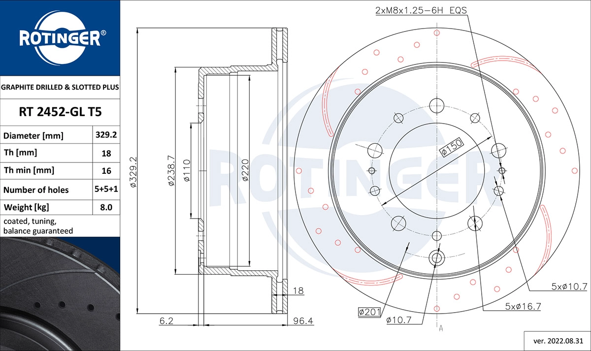 Brake Disc (RT 2452-GL T5)