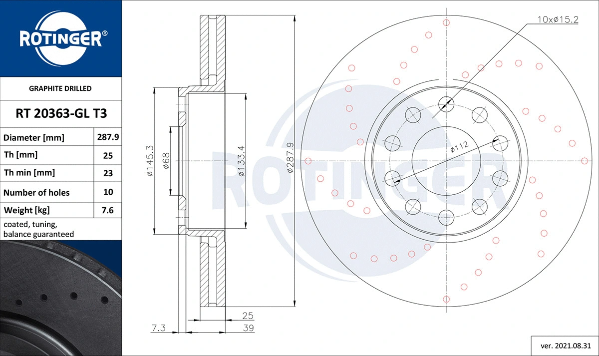 Brake Disc (RT 20363-GL T3)