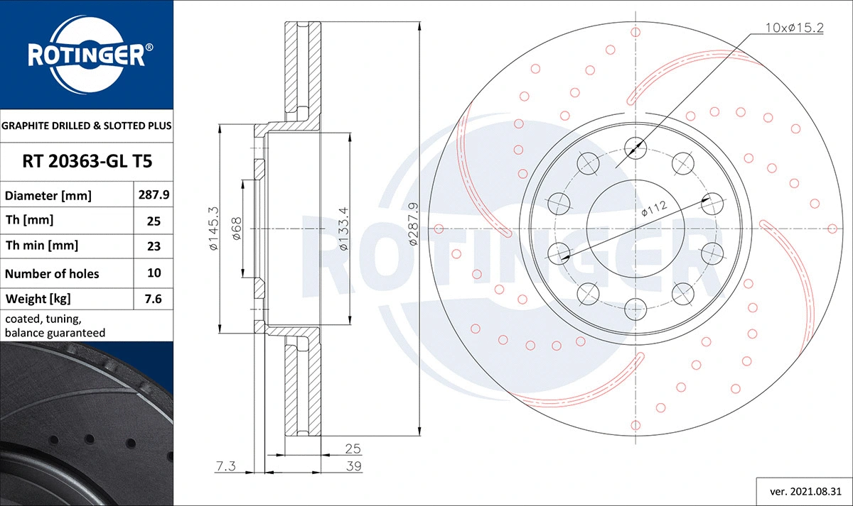 Brake Disc (RT 20363-GL T5)