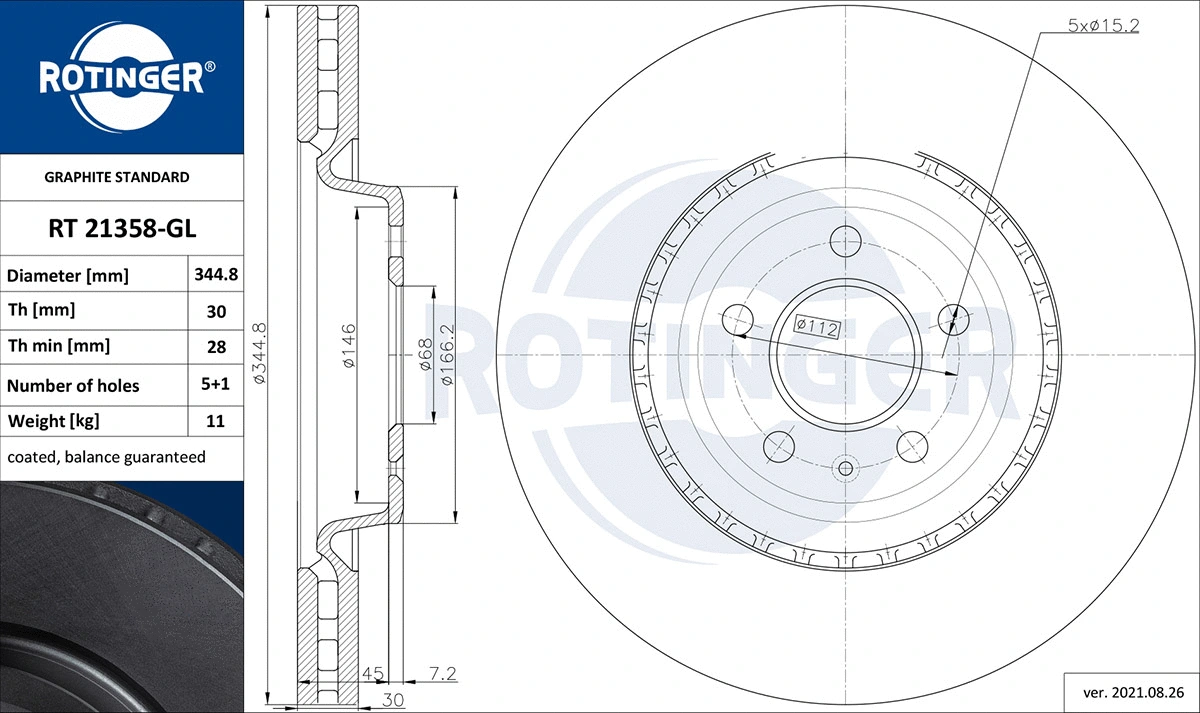 Brake Disc (RT 21358-GL)
