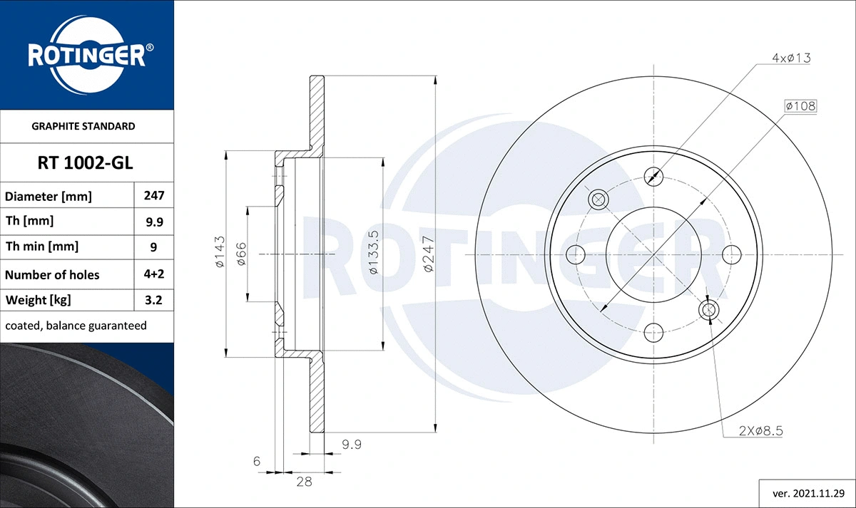 Brake Disc (RT 1002-GL)