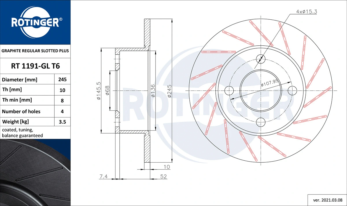 Brake Disc (RT 1191-GL T6)