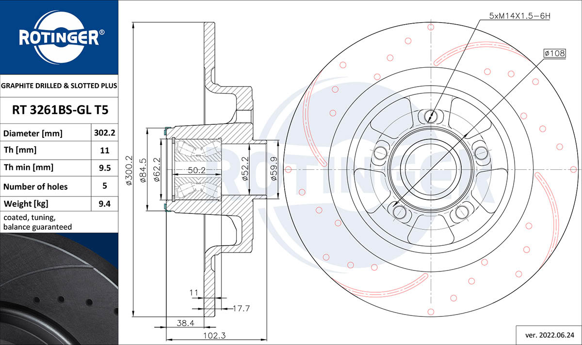Brake Disc (RT 3261BS-GL T5)