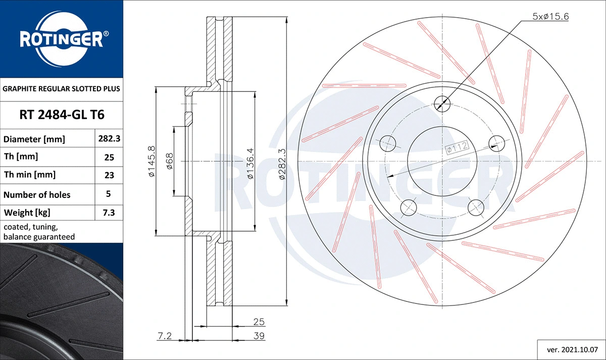 Brake Disc (RT 2484-GL T6)