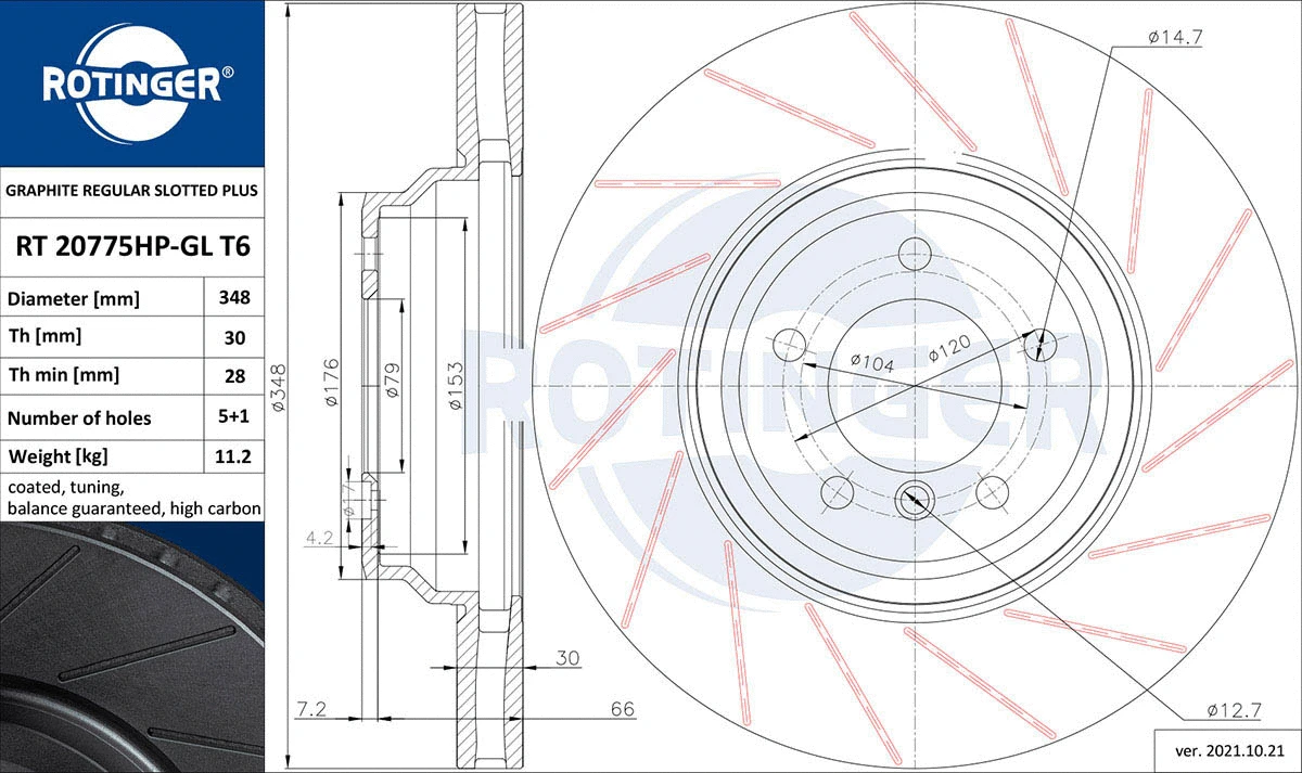 Brake Disc (RT 20775HP-GL T6)