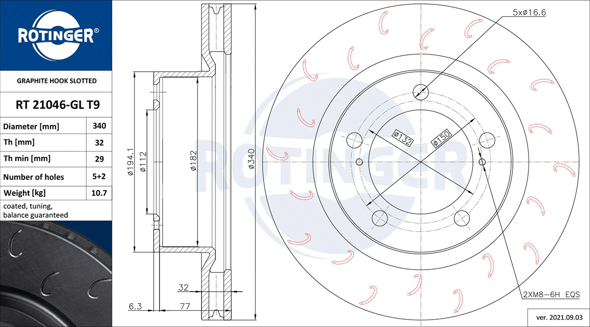 Brake Disc (RT 21046-GL T9)