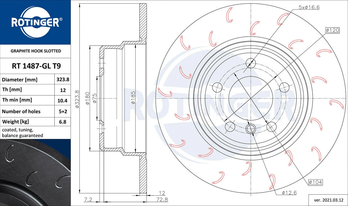 Brake Disc (RT 1487-GL T9)