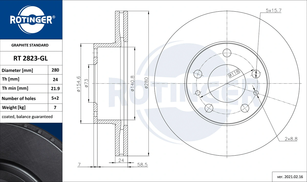 Brake Disc (RT 2823-GL)