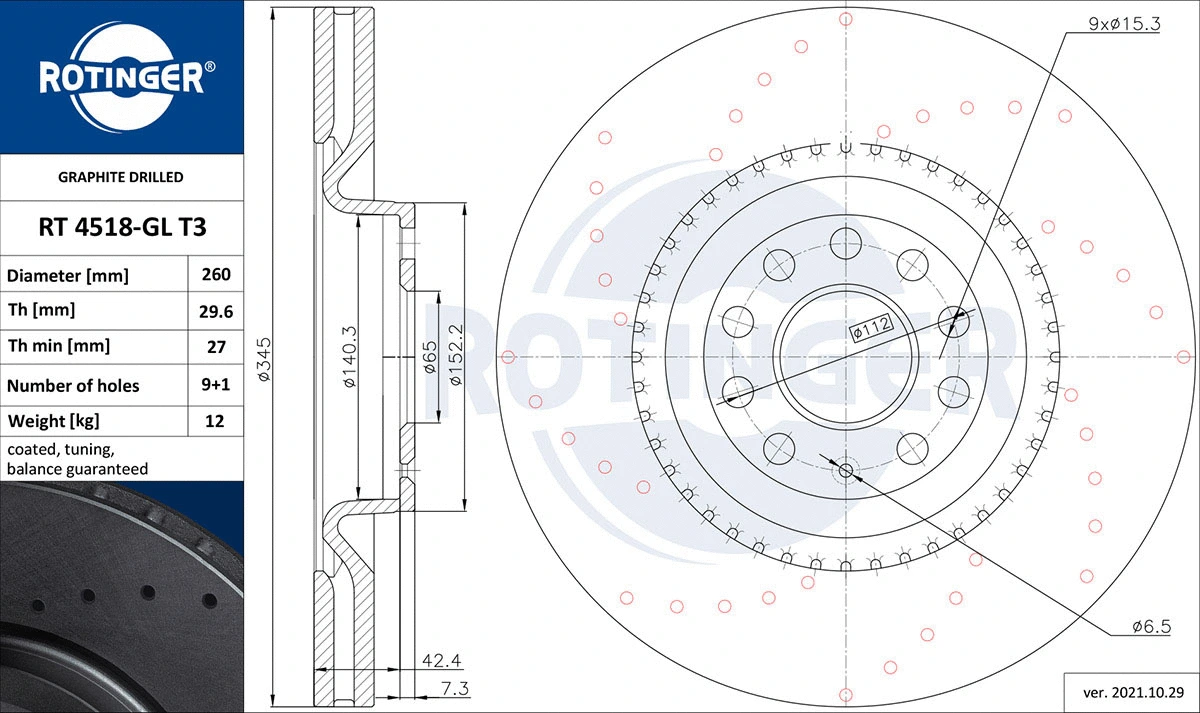 Brake Disc (RT 4518-GL T3)