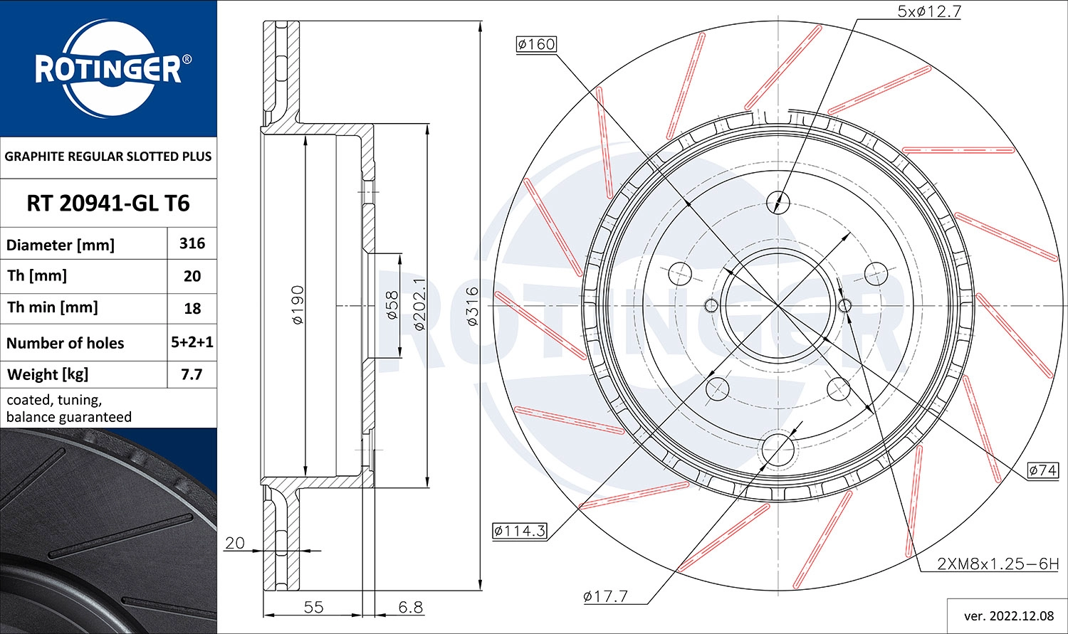 Brake Disc (RT 20941-GL T6)