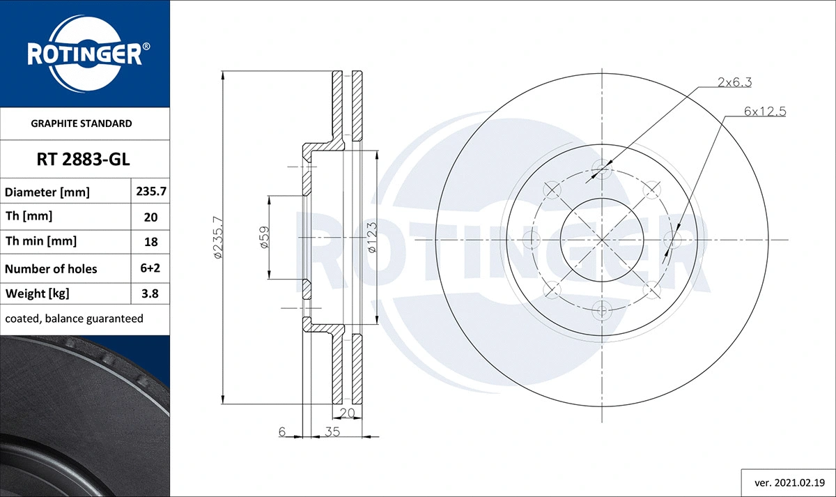 Brake Disc (RT 2883-GL)