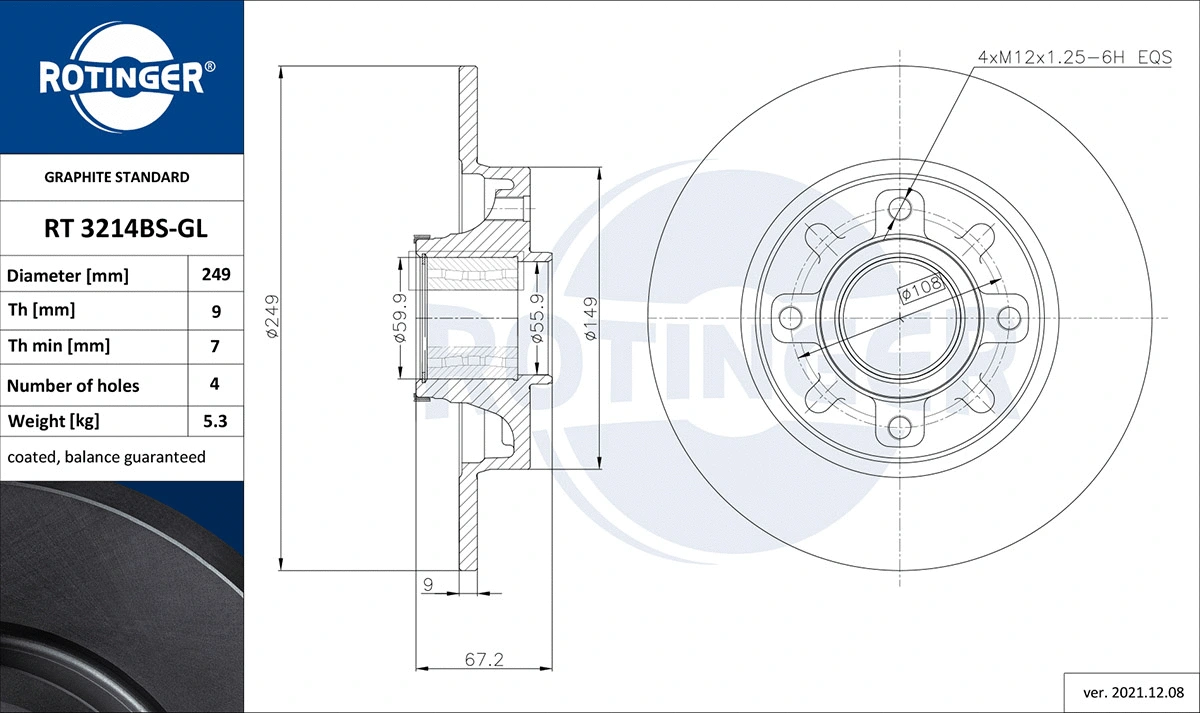 Brake Disc (RT 3214BS-GL)