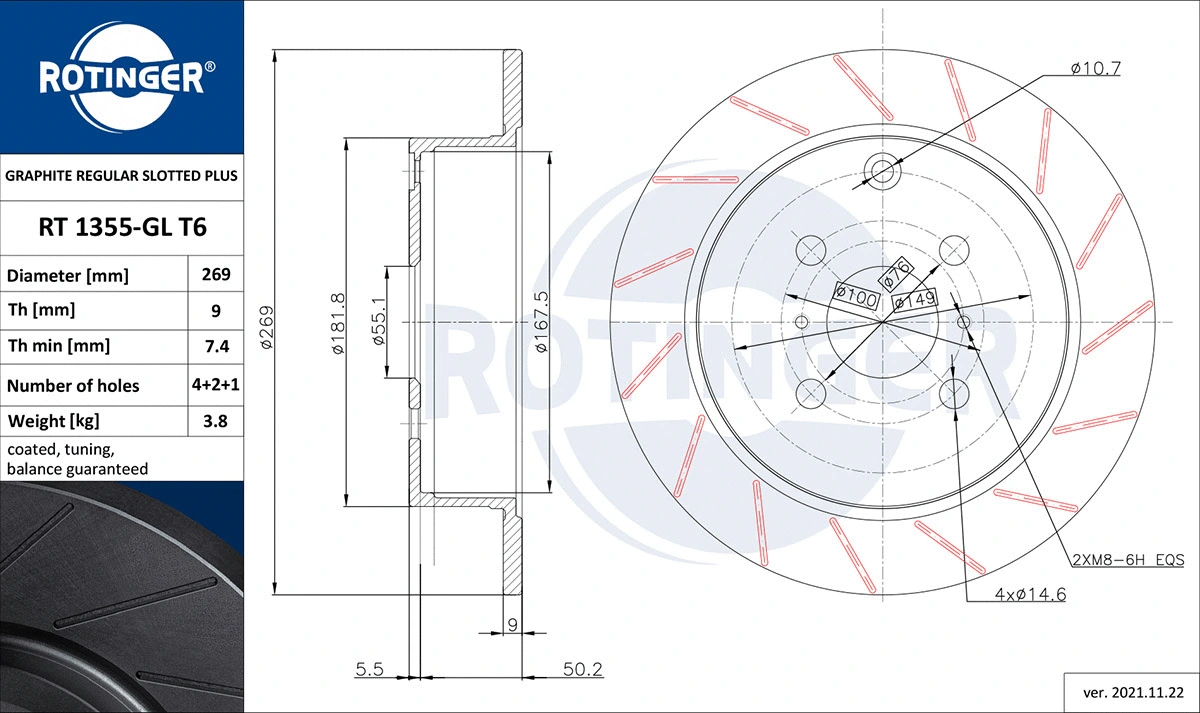 Brake Disc (RT 1355-GL T6)