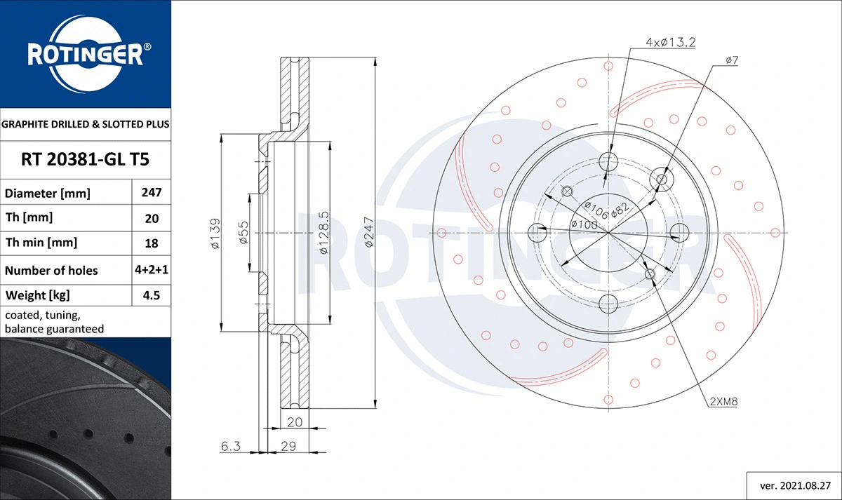 Brake Disc (RT 20381-GL T5)
