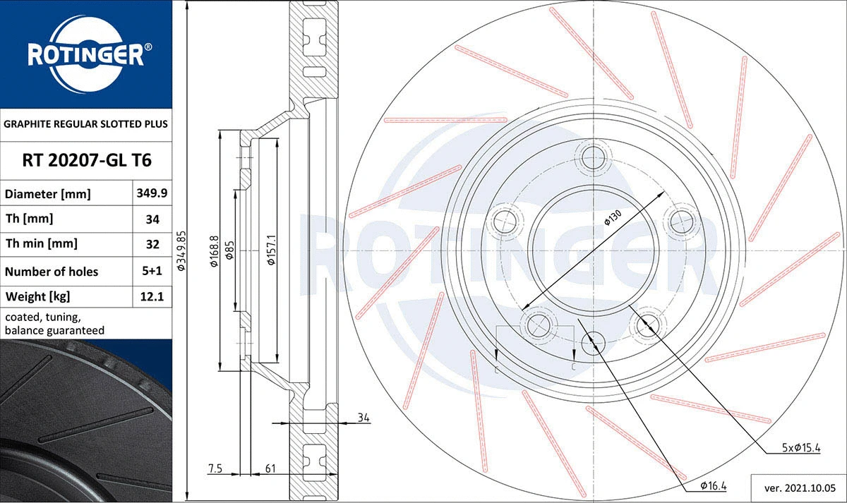 Brake Disc (RT 20207-GL T6)