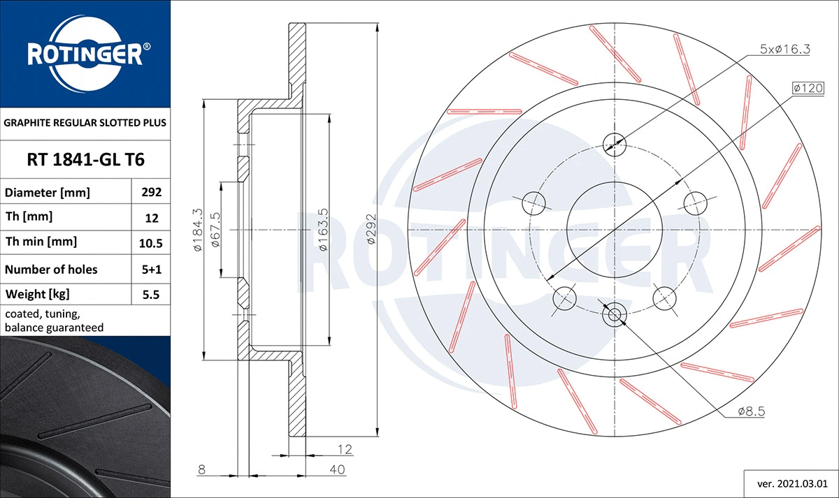 Brake Disc (RT 1841-GL T6)