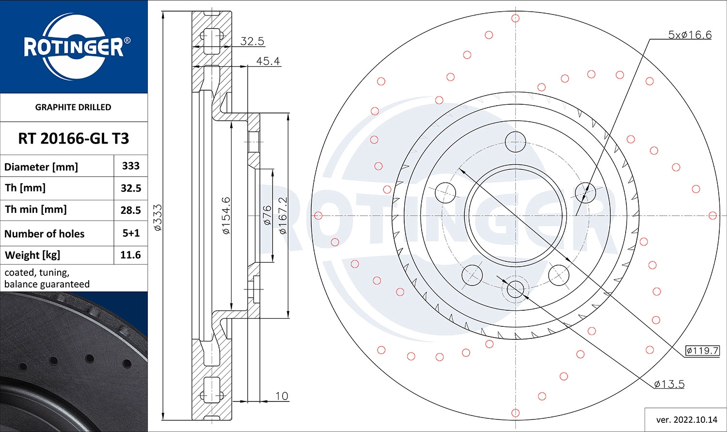 Brake Disc (RT 20166-GL T3)