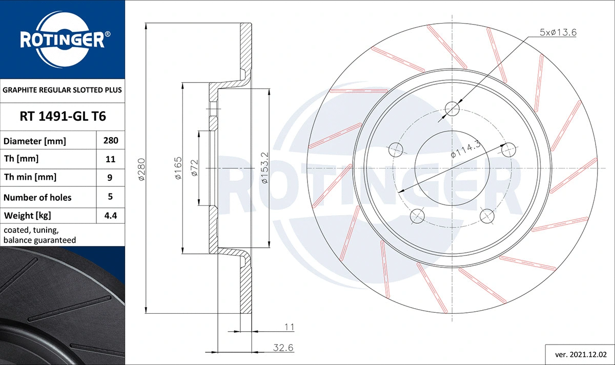 Brake Disc (RT 1491-GL T6)
