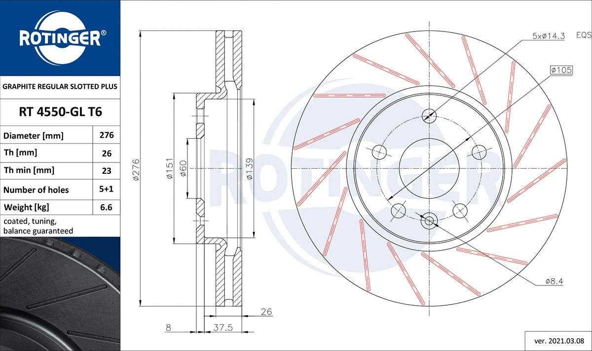 Brake Disc (RT 4550-GL T6)