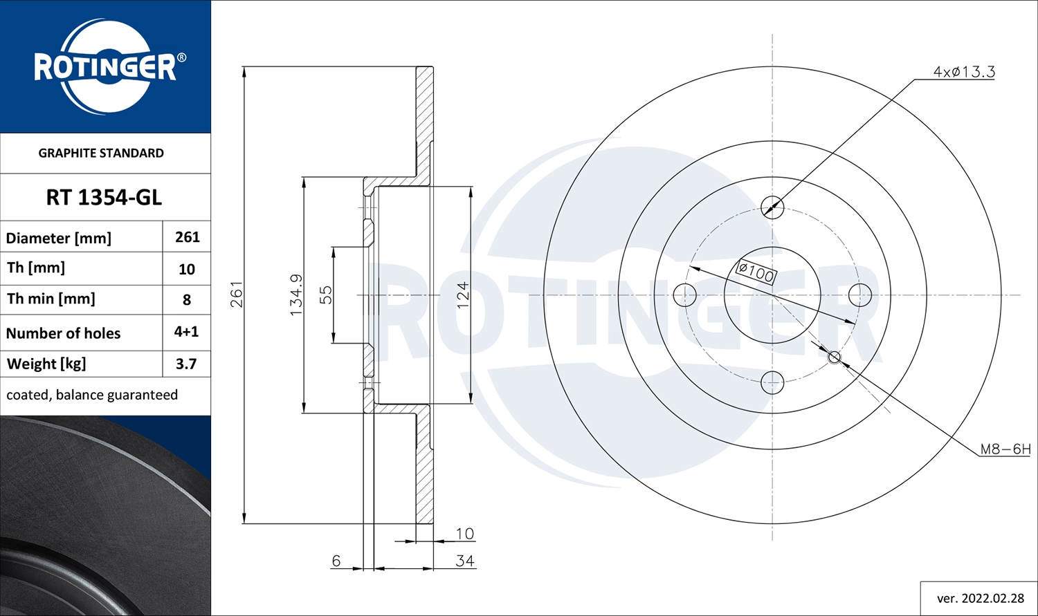 Brake Disc (RT 1354-GL)